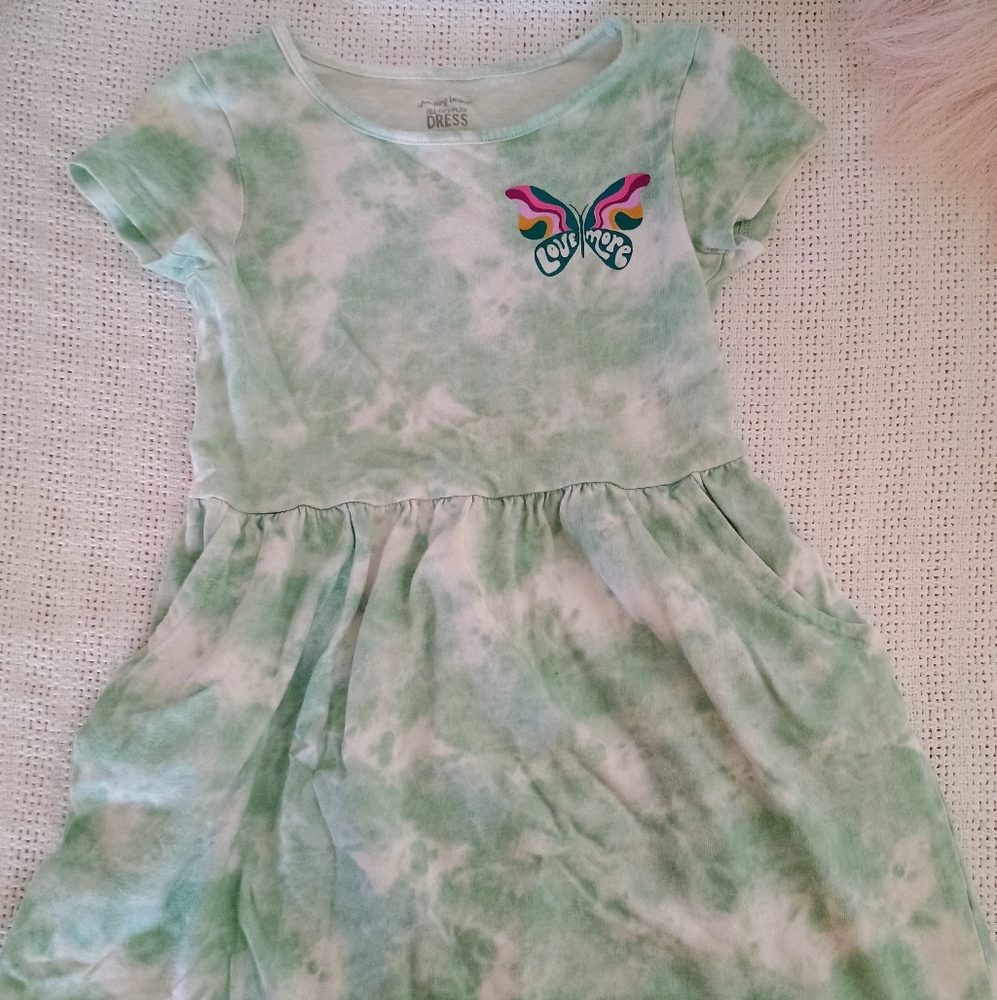 Jumping Beans Green Tie-Dye Dress
